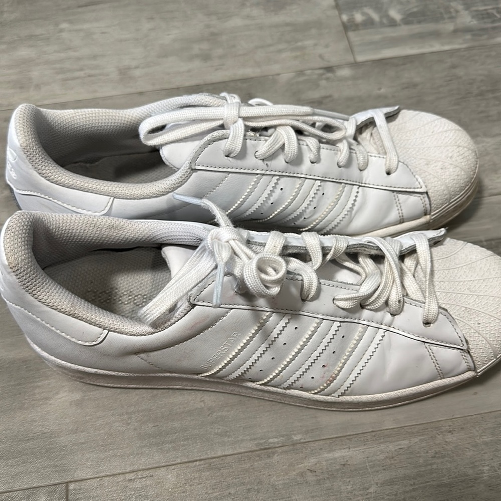 Adidas superstar sneakers white men size 10.5
